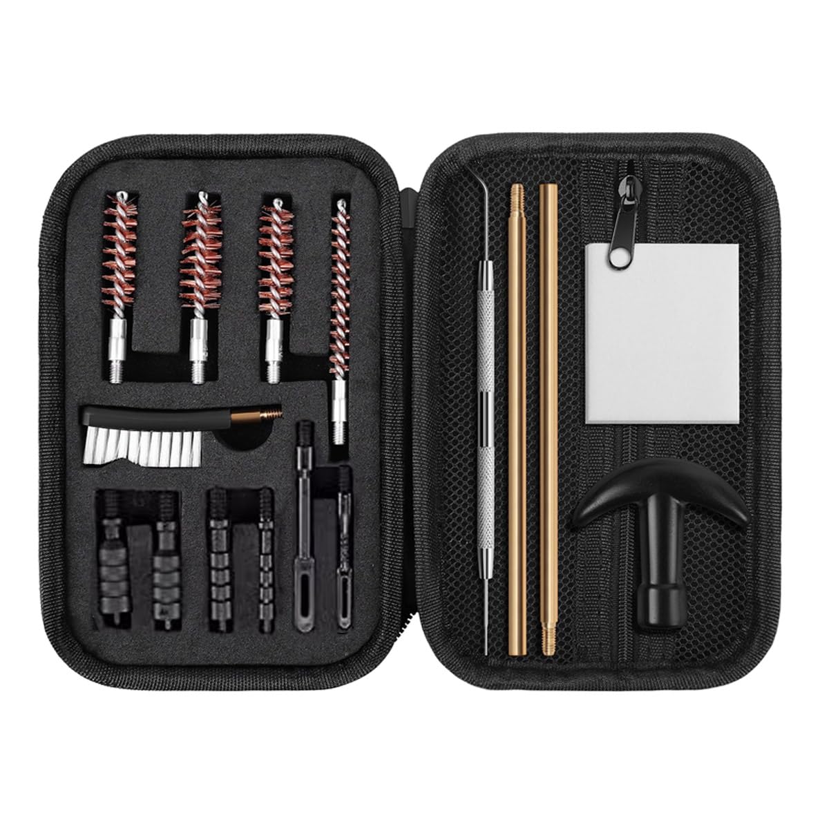 16 Pezzi Kit di Pulizia per Pistola Spazzole Kit di Pulizia Fucile Kit di Pulizia Armi Manutenzione e la Pulizia delle Armi .22Cal .357Cal .38Cal 9mm .40 .45Cal