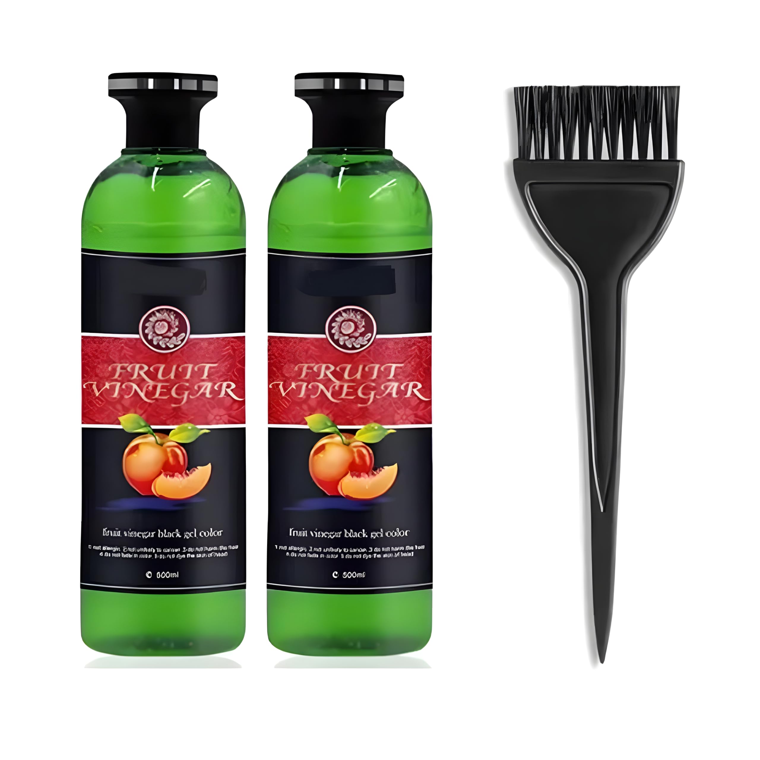 Fruit Vinegar Gel Hair Color Natural Hair Color Dye for Black Hair Dye(500ml x 2) With Brush-image-26