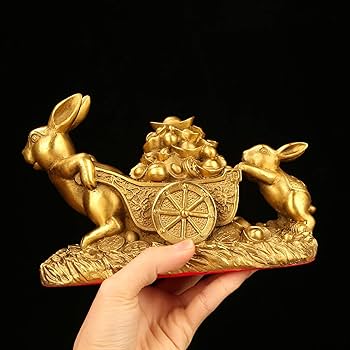 Amazon.co.jp: 風水置物ウサギの富の繁栄の彫像の家の装飾富と幸運を Amazon.co.jp: 風水置物ウサギの富の繁栄の彫像の家の装飾富と幸運を