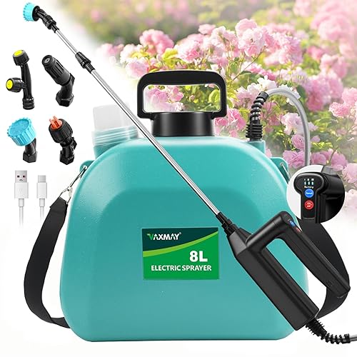 Battery Powered Sprayer 2 Gallon, 2025 Upgrade Electric Sprayer with