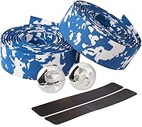 Vista 16 de Cinta de manillar de corcho súper suave de fibra de carbono para bicicleta de carretera, cinta de manillar de corcho MTB con tapones de barra