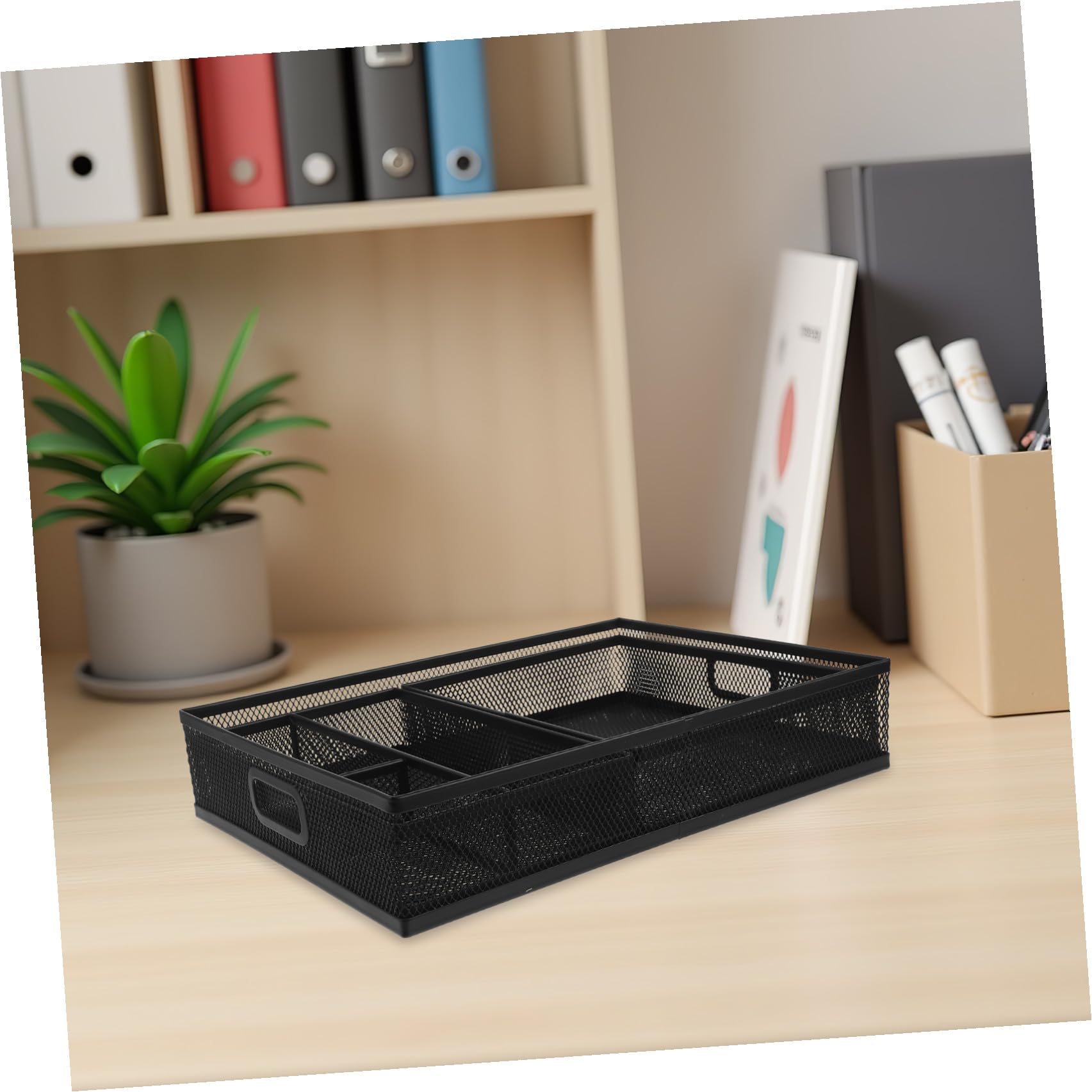 STOBAZA 3 Pezzi Organizer e Supporto per Accessori in Metallo per Ufficio da Scrivania con Scomparti Multipli Vassoio Porta Documenti per Scrivania e Cucina
