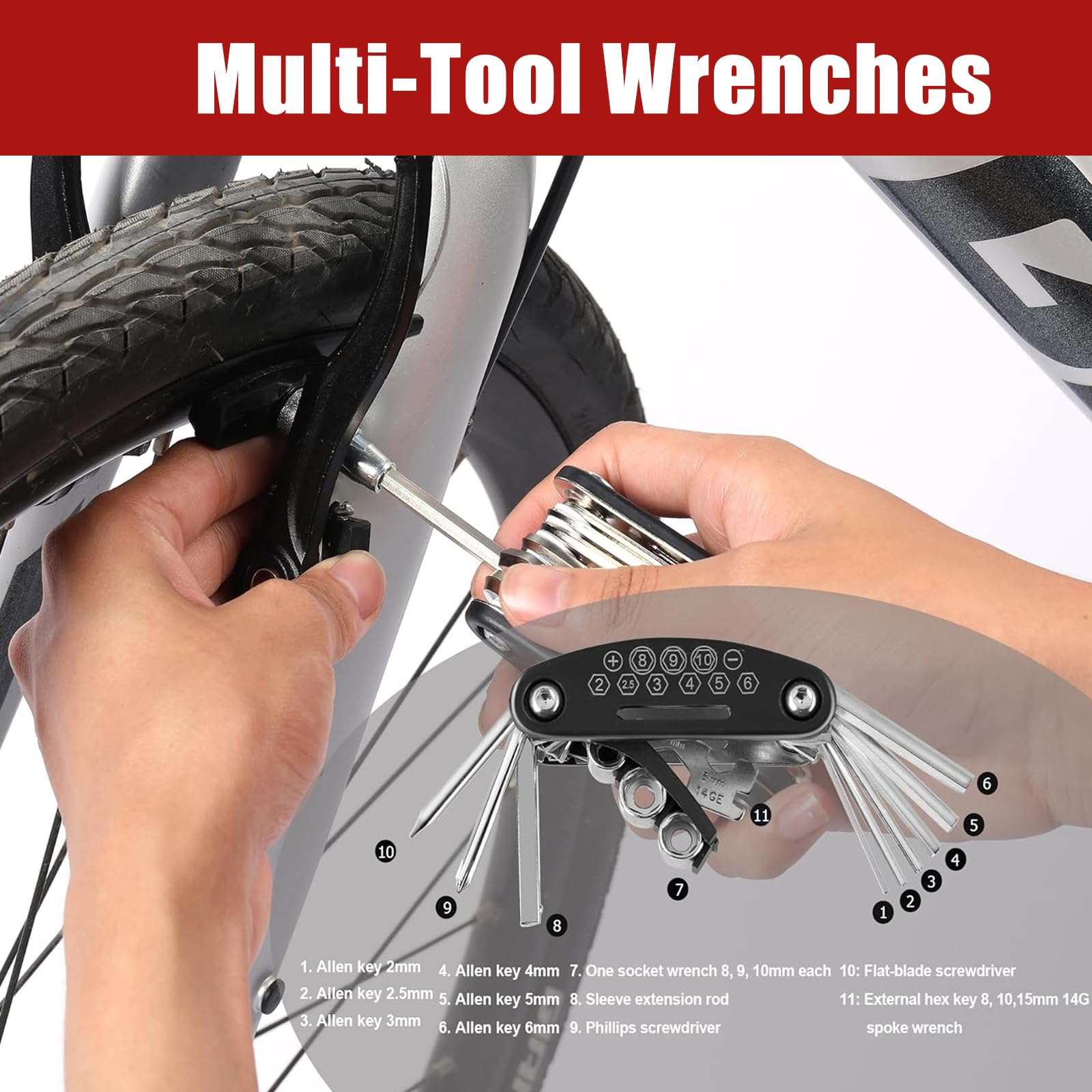 Leva del freno per bicicletta, set completo di freni a V universale, adatto per bici da corsa, mountain bike, City Bike