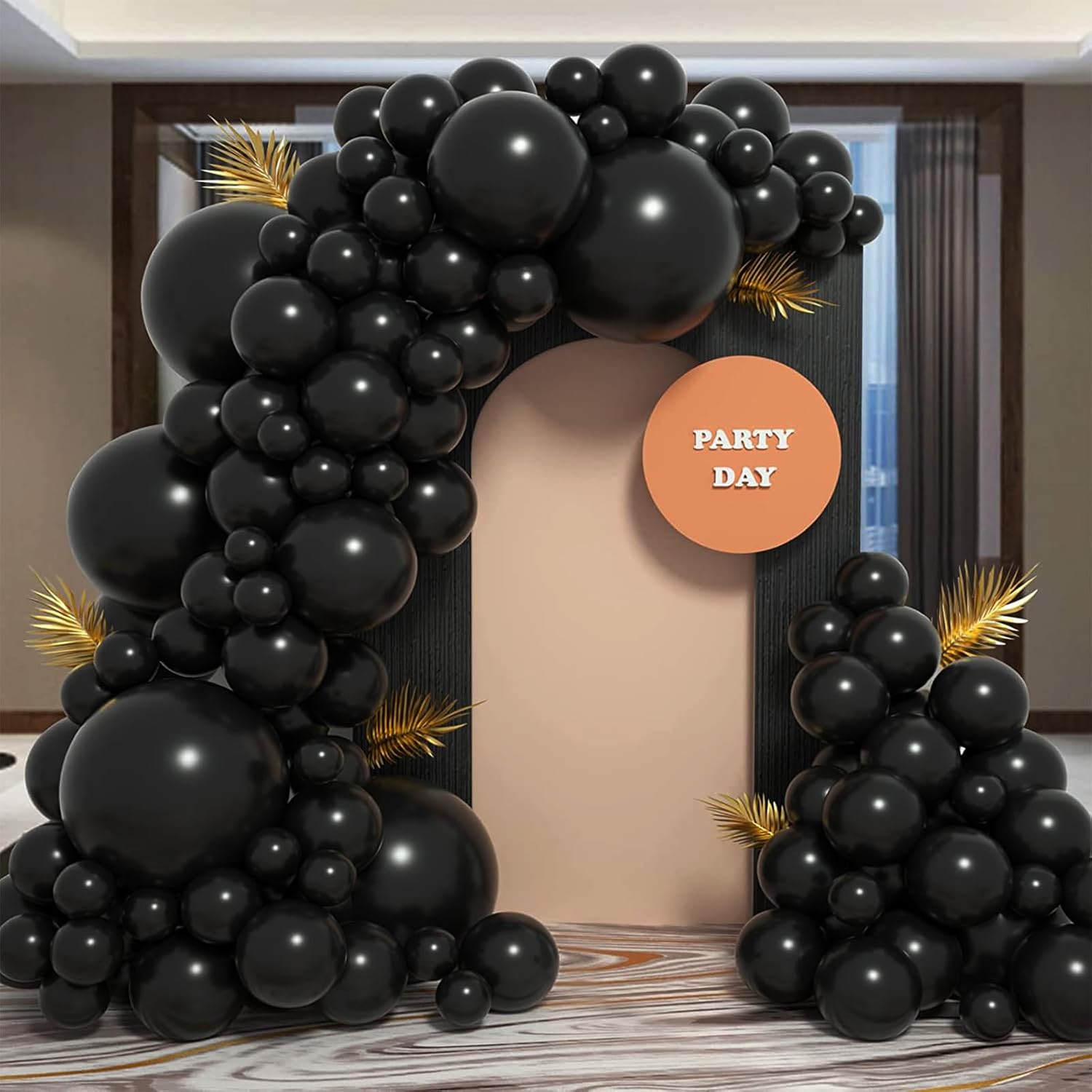 Black Latex Balloons, 150pcs 5 inches Round Helium Balloons for Black Themed Wedding Graduation Anniversary Birthday Party Backdrop Decorations - Image 7