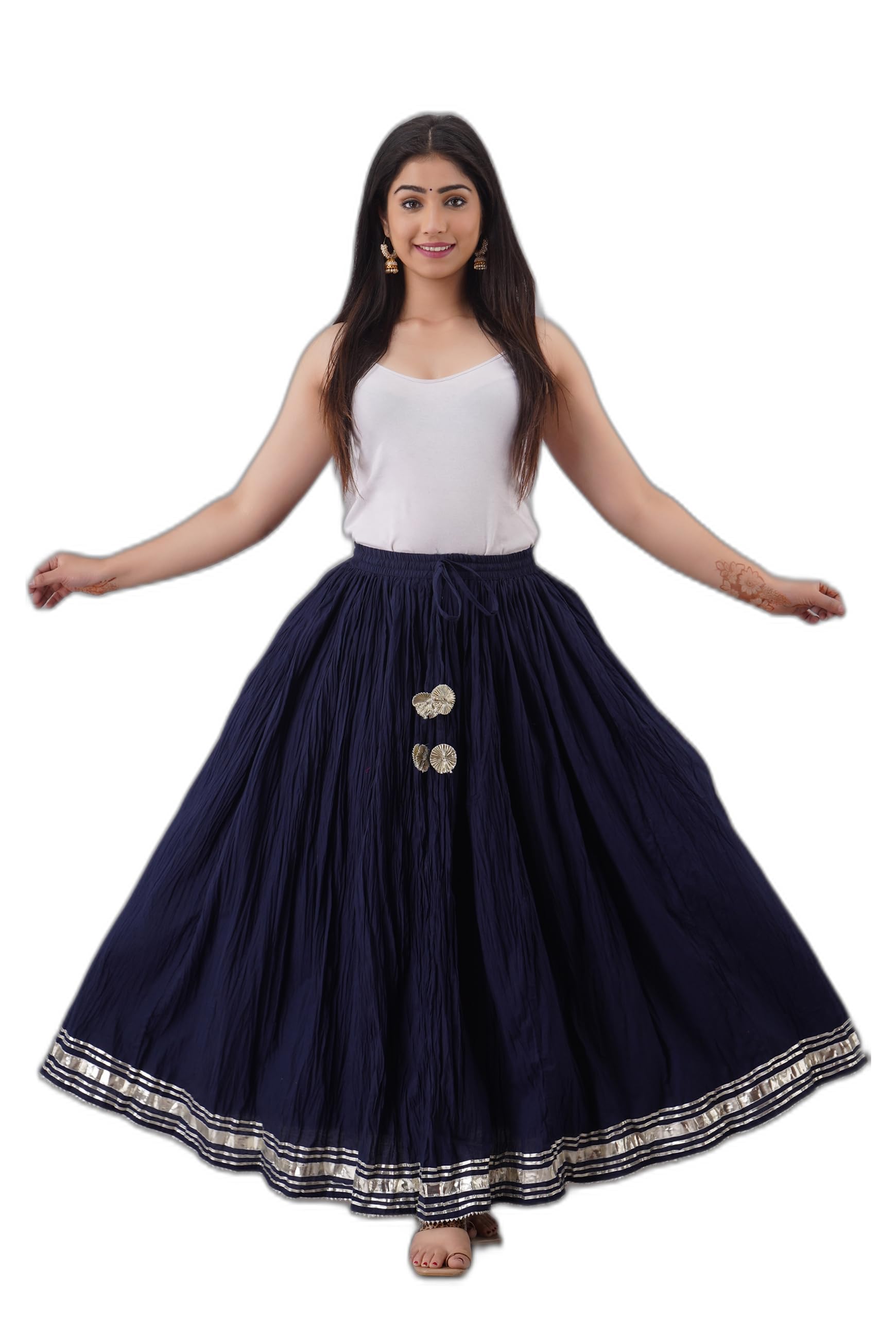 VRSS Enterprises Women's Solid Plain Free Size Skirt