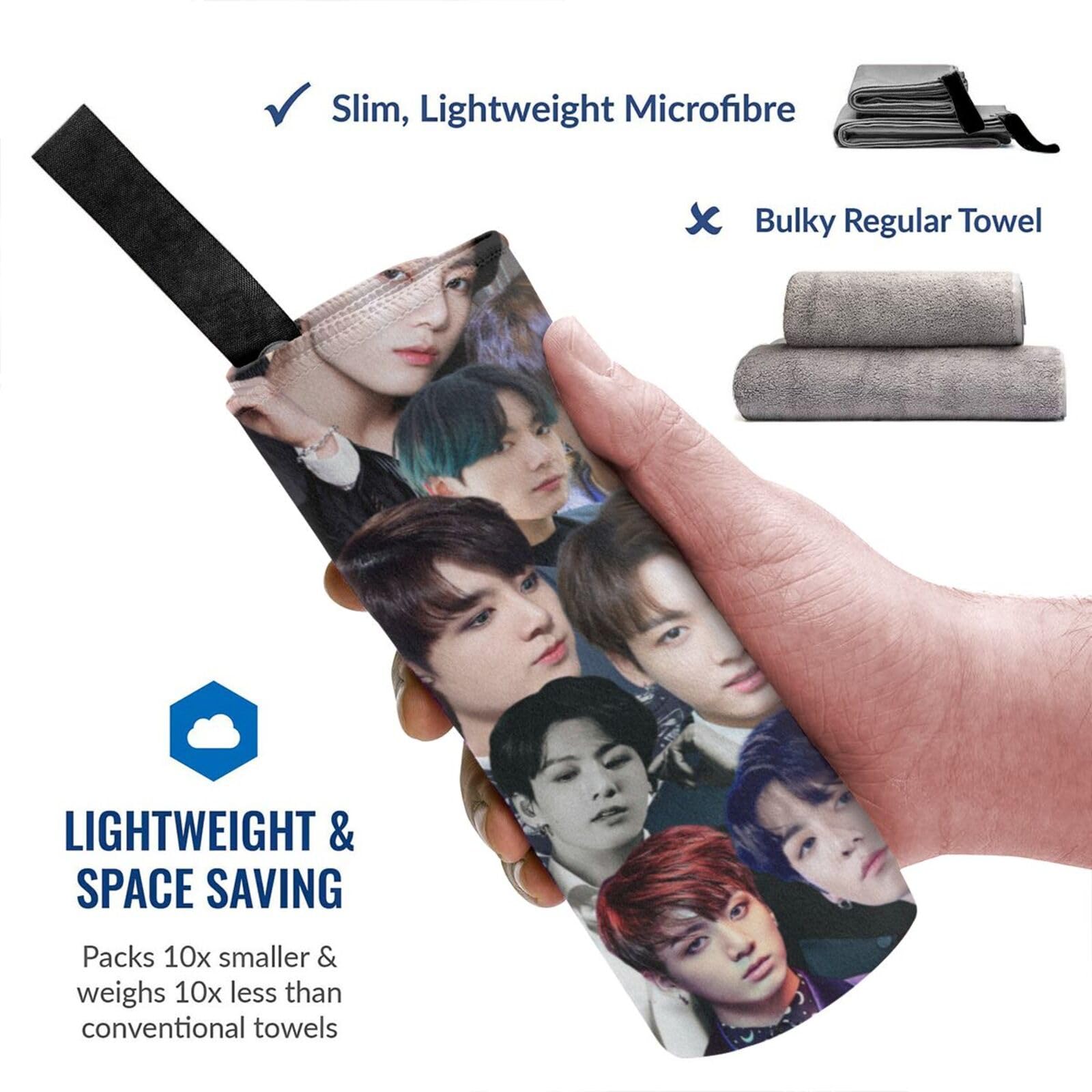 Amazon.com: sacjvoek Beach Towel Jungkook Microfiber Lightweight