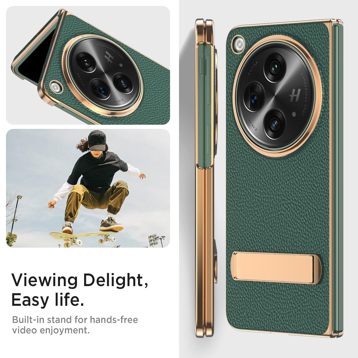 Coque Protectrice Mince Pour OnePlus Pad 3 - Étui En PU Avec Veille/réveil Automatique Et Support Intégré - Noir