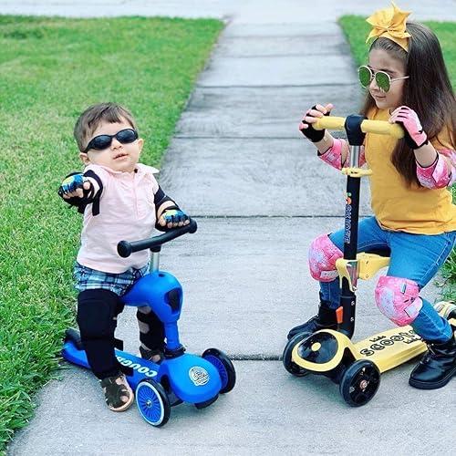 Vista 124 de Rodilleras y coderas para niños de estilo suave con guantes de bicicleta, equipo flexible resistente a los impactos para edades de 2 a 11 años