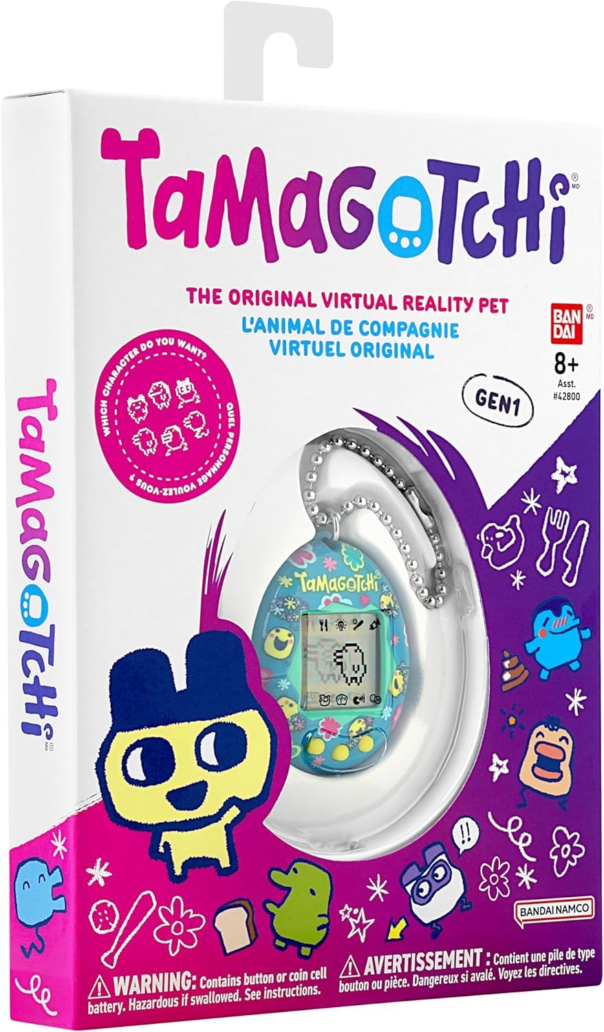 BANDAI, Tamagotchi Mascota Virtual Pink Treasure Jewel, Multicolor 42992, Juguete electrónico para Mayores de 8 años