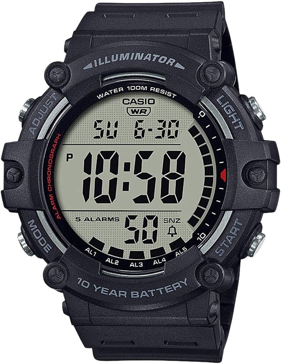Montre Casio G-Shock GD-350-1BER Quartz Homme 50mm - Cadran LCD Digital, Bracelet Résine Noir