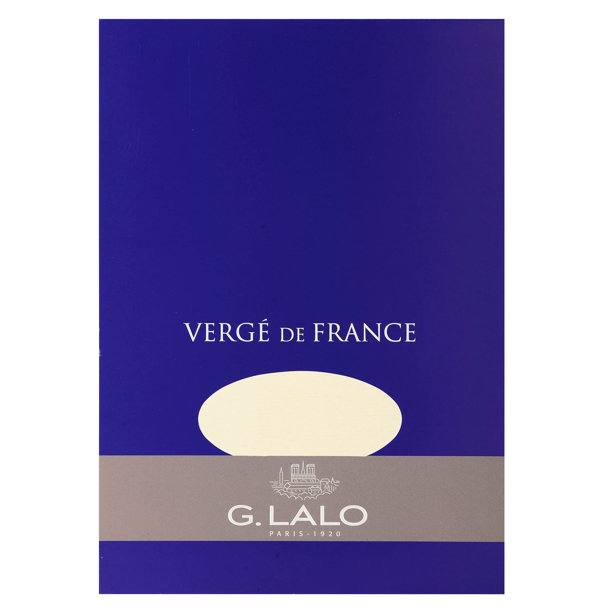 Lalo 11416L - Pad of 50 Plain Laid Sheets A5, 100 g, Verge De France, Ivory