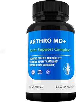 ARTHRO MD Plus Joint Support Complex   Marine Collagen, Vitamin C & B3   Advanced Joint & Cartilage Support Supplement   60 Capsules   Made in UK  2 Months Supply