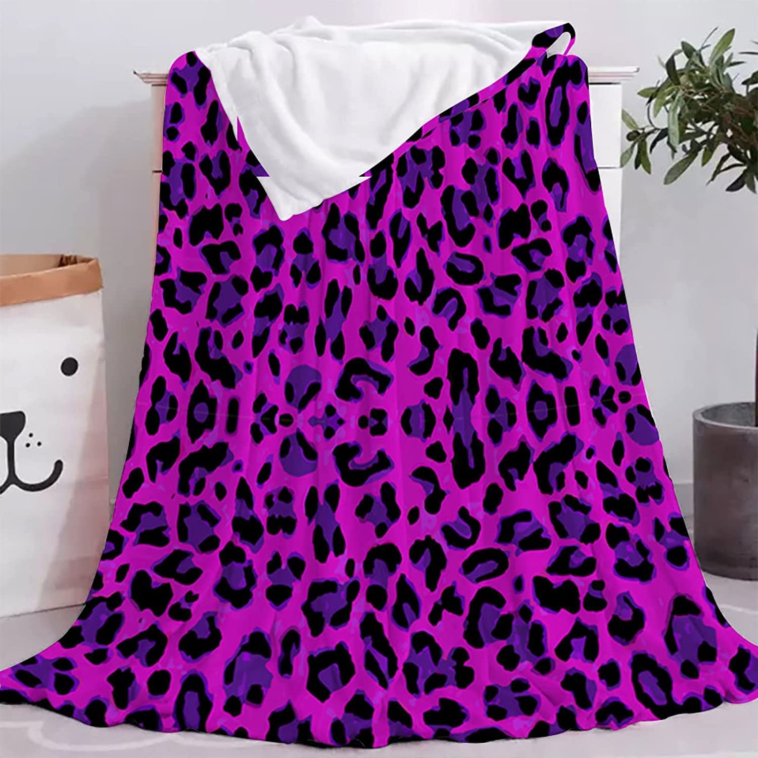 Coperta Pile Leopardo 150x200cm - Morbida E Calda Per Divano, Letto O Campeggio