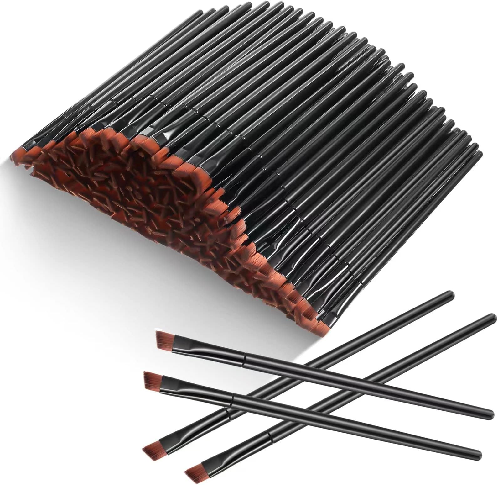 Gerrii 200 Pieces Disposable Angled Eyebrow Brushes Bulk