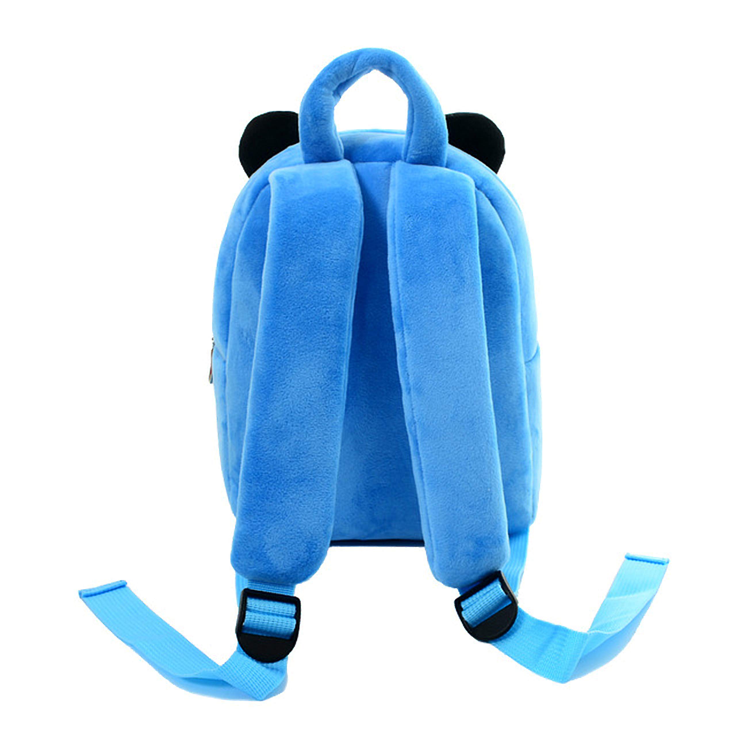 Frantic Kids Soft Cartoon Animal Travelling School Bag Soft Plush Standard 1 Compartment Backpack Boys Girls For 2 To 5 Years Boys/Girls Nursery, Preschool, Picnic(Skyblue Panda) Standard,10 Litres 1