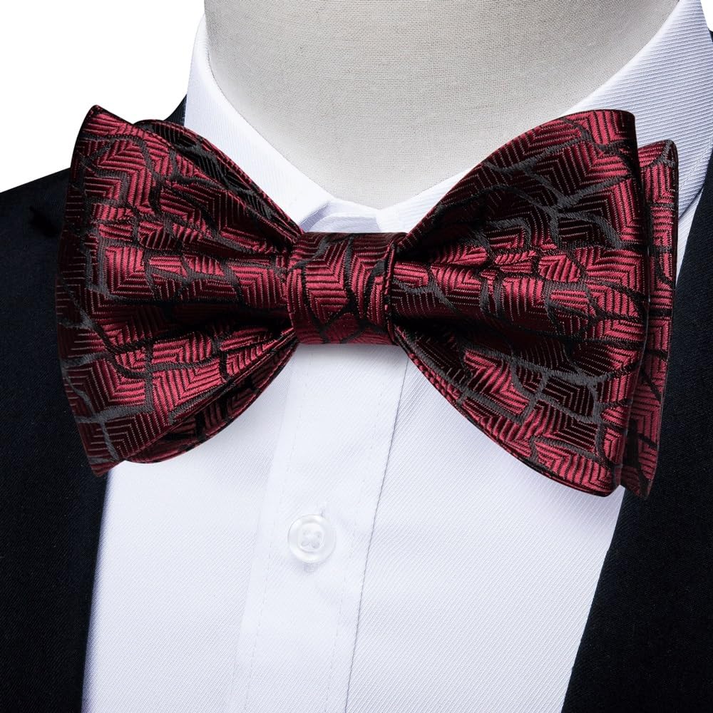JFDBGU Wedding Bowties for Man Party Self-tie Bowties Groom Accessories Not Pocket Square Cufflinks Set