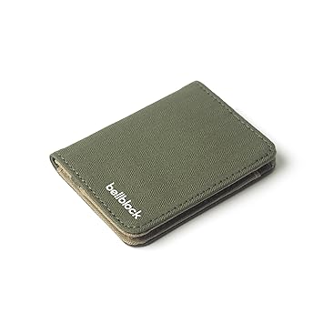 Bellblock Canvas Card Holder for Men/Women | Slim Handcrafted Mens Card Wallet | Upto 7 Cards & Folded Cash | Cotton Canvas | Olive Green (Pack of 1) - image, photos