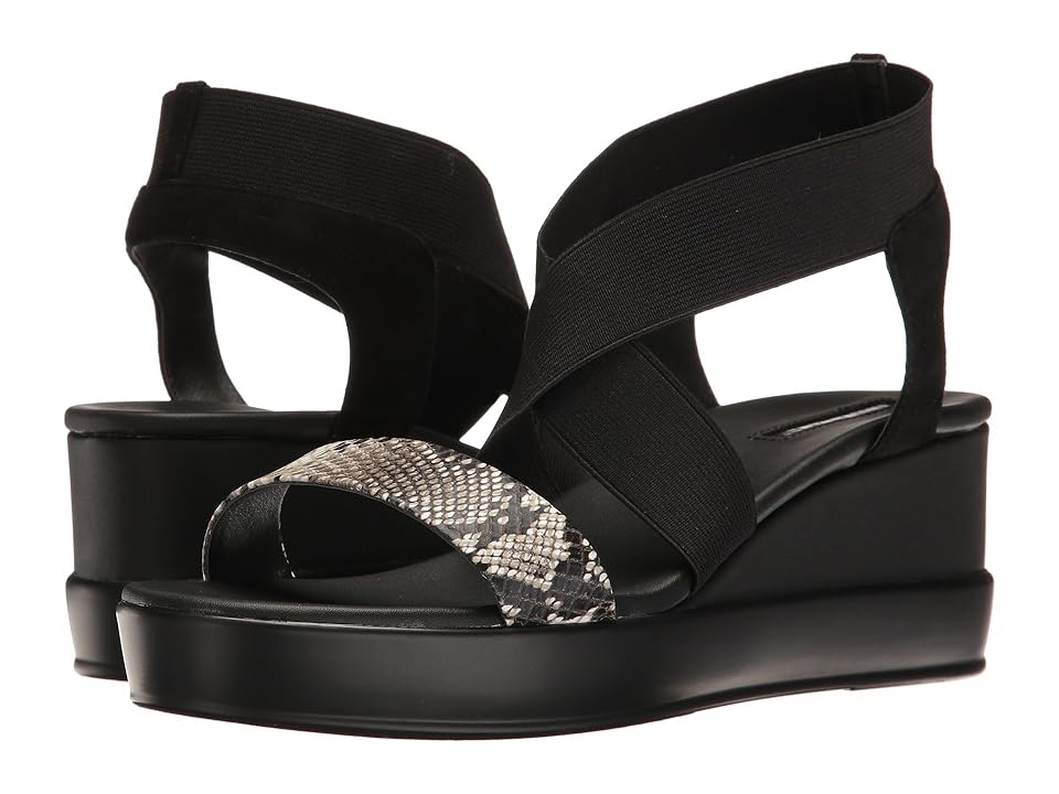 

Tahari Prince (Black/Black/White Nappa/Reptile) Women's Sandals