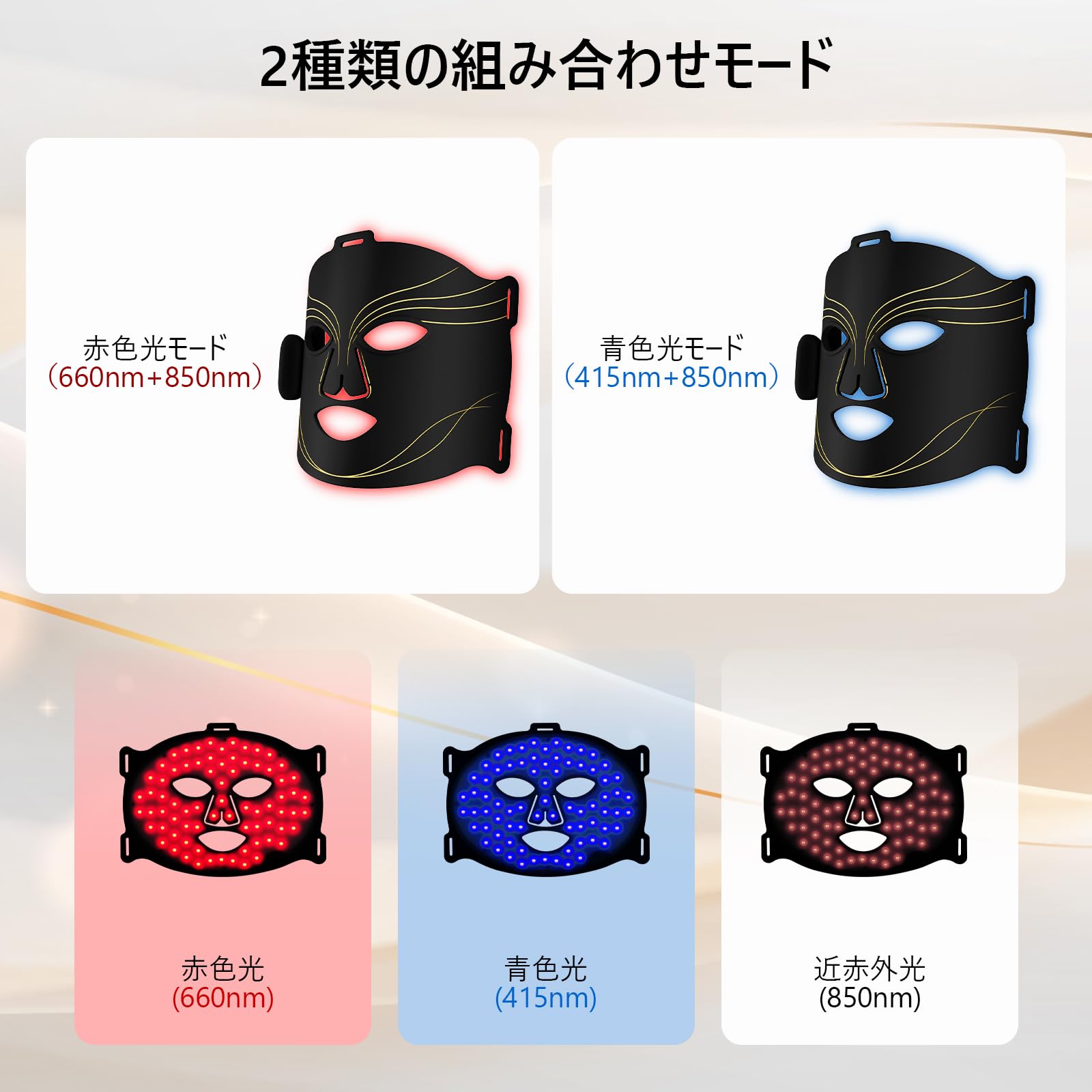 Amazon.co.jp: Heathredyワイヤレス赤色光フェイスマスク LED近赤外線