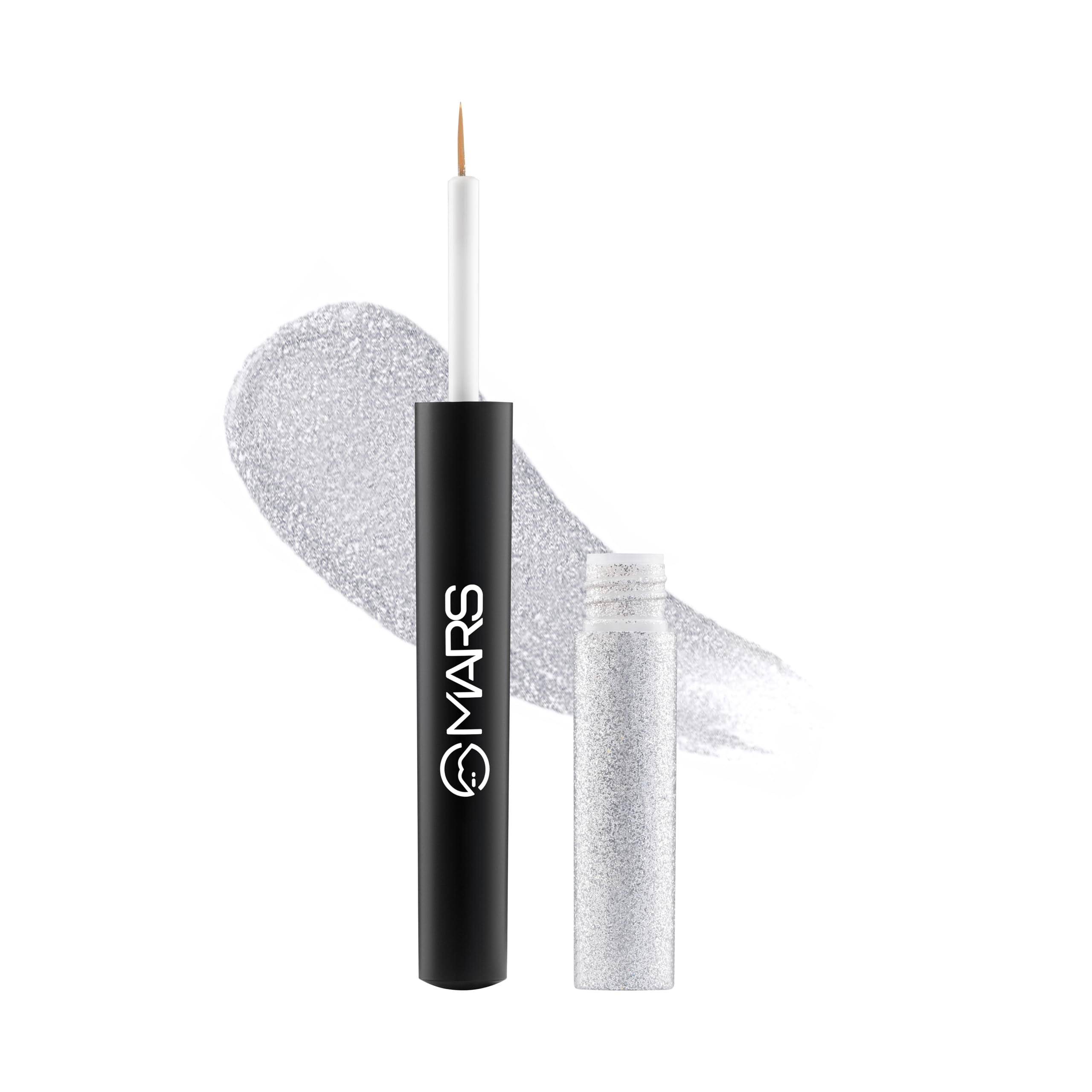 MARS Twinkle Wink Glitter Eyeliner (1.6 ml) (03-SILVER SPARKLE) | Long-Lasting Sparkle Liquid Liner | Smudge-Proof, Quick-Dry Eye Makeup for Party, Wedding & Festival-image-22