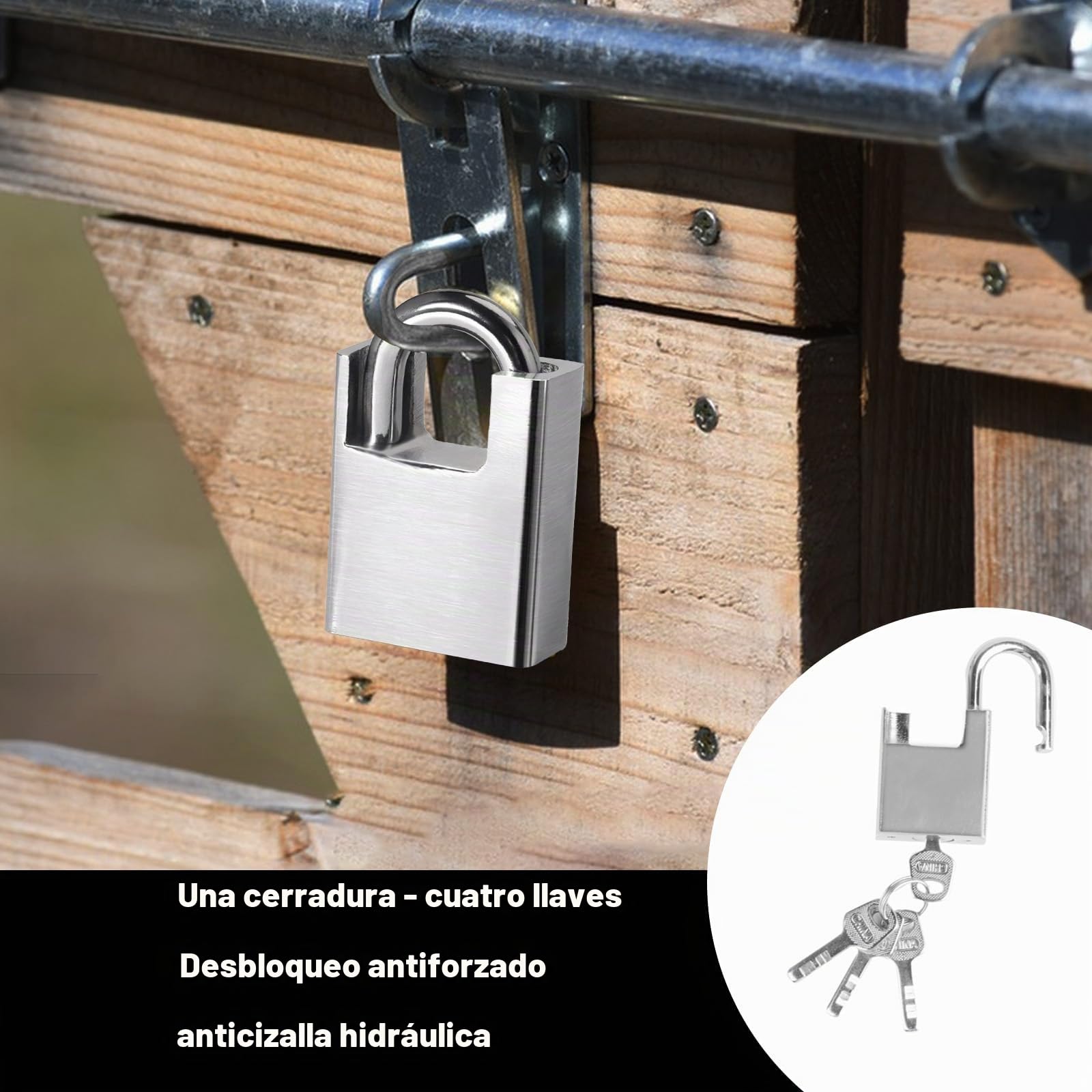 2 candados resistentes con llaves para exteriores, 40 mm, impermeables, industriales, de alta seguridad, resistentes a la intemperie, para contenedores, almacenes, garajes, obturadores, puertas