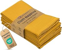 Vista 46 de Ruvanti - Juego de 12 servilletas de tela, servilletas de 45 x 45 centímetros lavables, suaves, duraderas, absorbentes, mezcla de algodón.