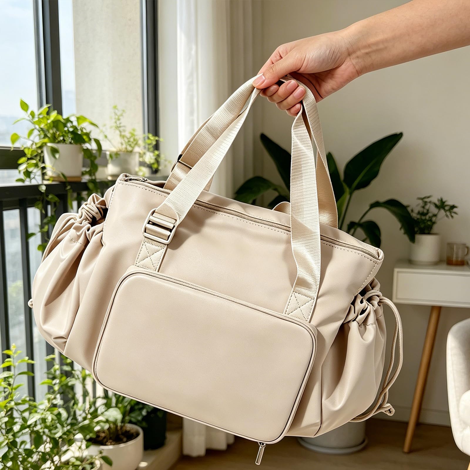 Sac de voyage multifonction fermeture éclair, grand sac maman bandoulière