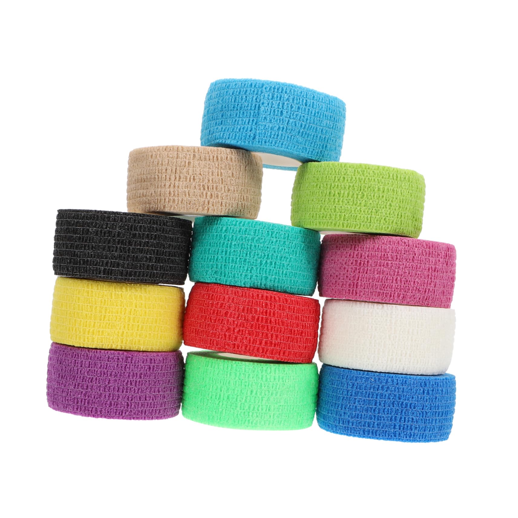 BCOATH Fingertip Bandages 12pcs Self-Adhesive Elastic Wraps Non-Woven Fabric Tape Sports Hiking Camping