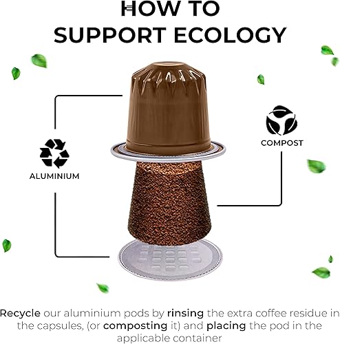 Miniatura 5 de Grano Milano Coffee Pods Aluminium Ricco - 100 cápsulas de café tostado oscuro - Intensidad 1112, compatible con Nespresso* Línea original Made in