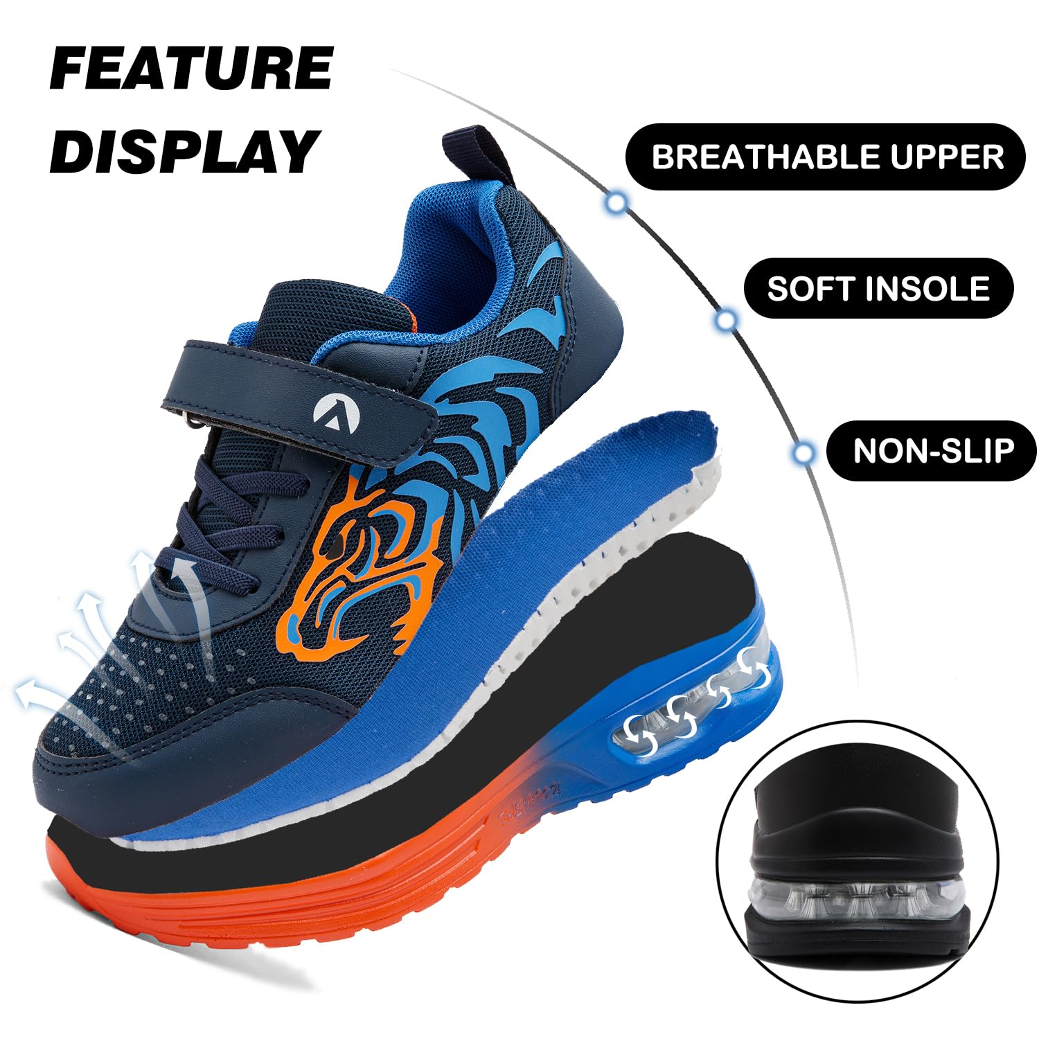 Baskets Enfant Mixte Chaussures de Course Garçon Chaussures de Sport Légères et Respirantes Fille Chaussures de Running École et Tous Les Jours