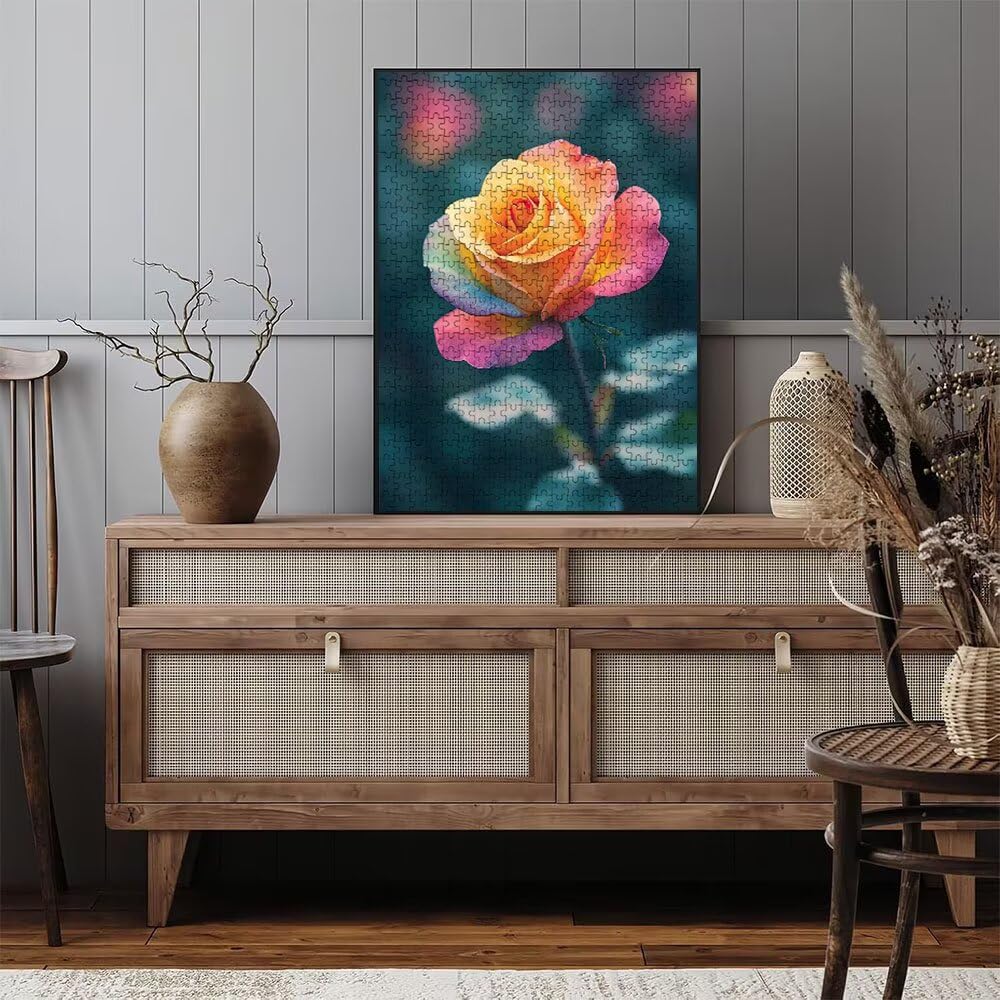 Puzzle 3000 Teile Erwachsene, Jigsaw Puzzle Erwachsene 3000 Teile, Farbe Blumen Puzzles, Impossible Klassische Puzzles, Herausfordernde Familie Aktivität Spiele, für Home Decor und Geschenke DX0YL2106