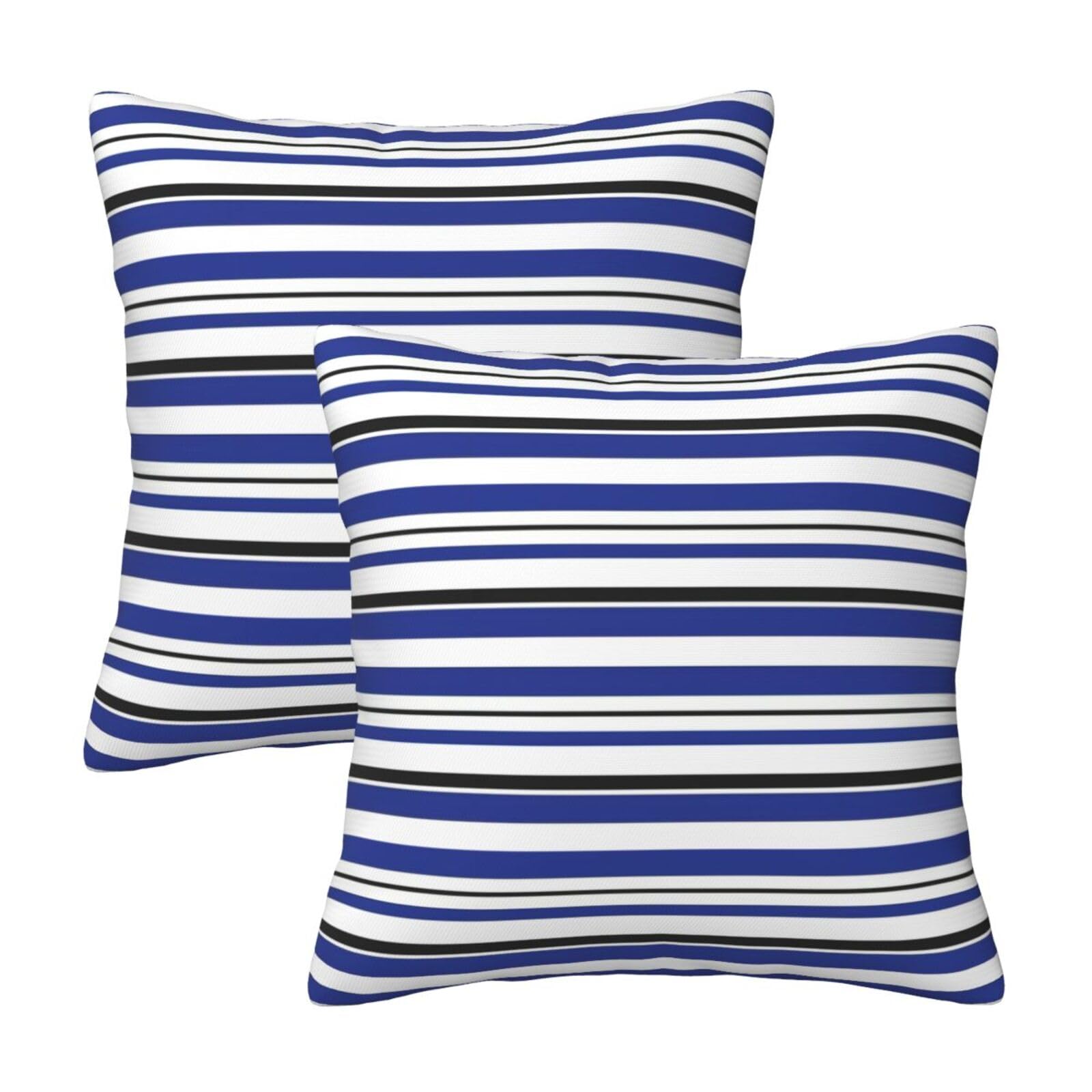 Housses de coussin rayées pour décoration de lit et salon contemporain