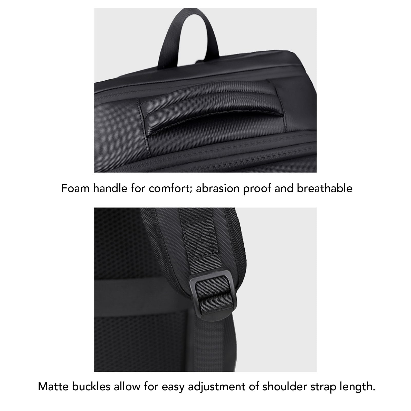 Tnfeeon Sac à Dos à Compression Sous Vide, Sac de Voyage Antivol Extensible Durable avec Grande capacité pour les Affaires, l'université et les Aventures en Plein Air