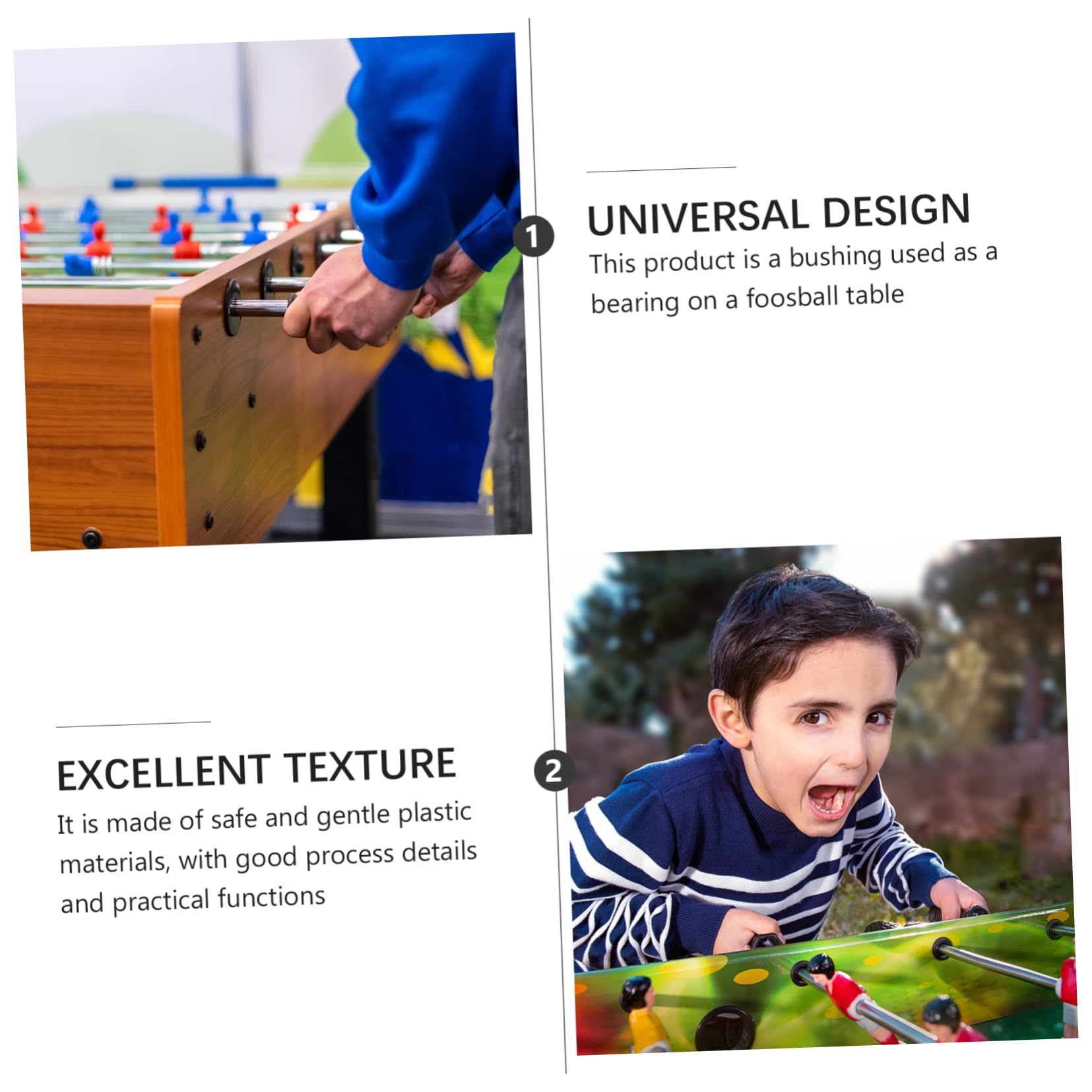 BESPORTBLE 20pezzi Boccole Per Biliardino Accessori Professionali Per Giochi Da Tavolo Facile Installazione e Utilizzo Compatibile Con Vari Modelli Di Calcio Balilla