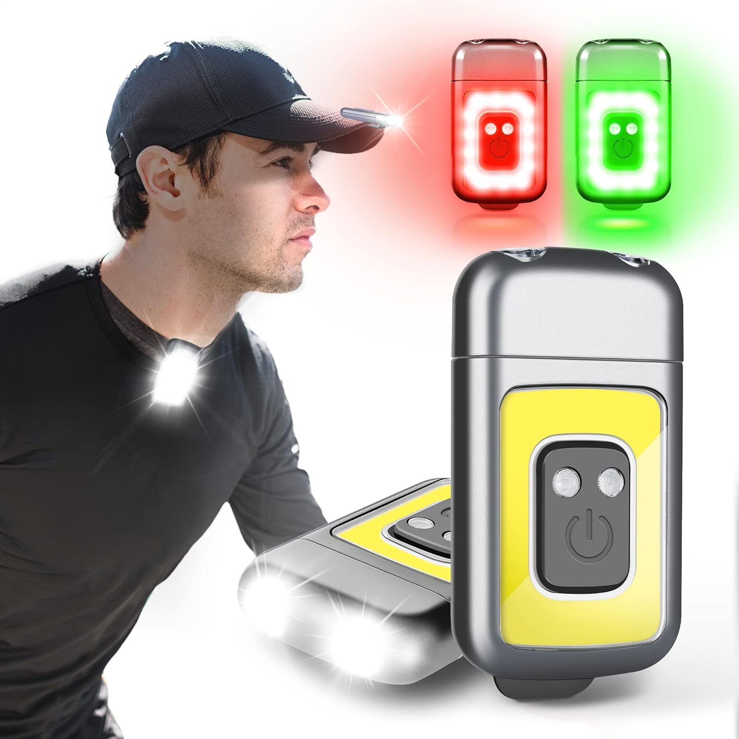 EGUKU Running Light, 2Pack Clip On Running Lights for