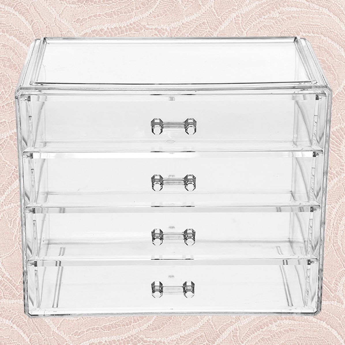 Kosmetikaufbewahrungsbox mit Vier Schubladen Transparente Große aus Acryl