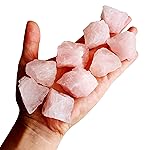 Luckeeper 1 lb Rough Crystals Bulk Raw Rose Quartz Healing Stones for Tumbling, Wire Wrapping, Wicca Reiki,Meditation and Home Decor