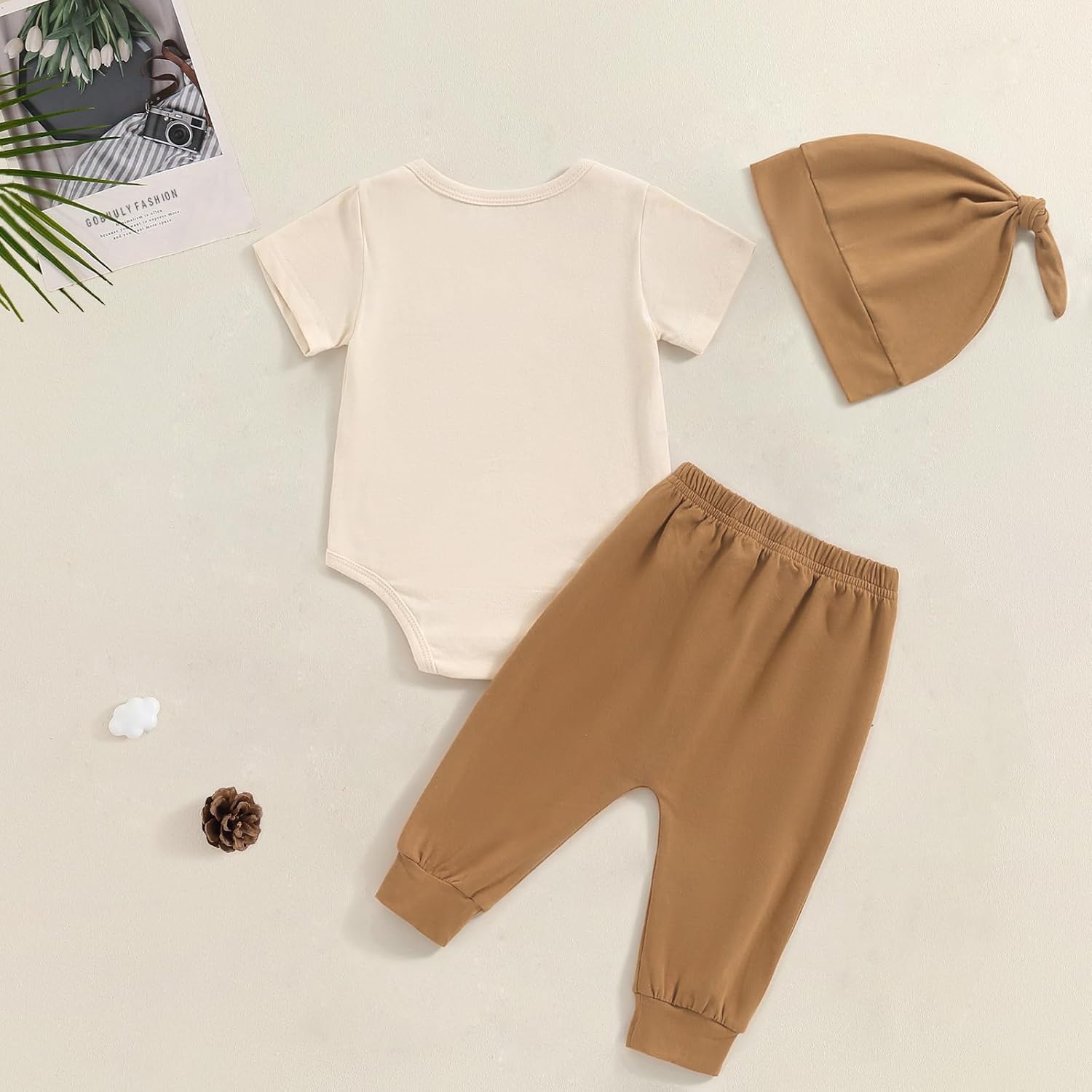Newborn Baby Boy Clothes Hi I'm New Here Coming Home Outfit Letter Print Romper Pant Fall Winter Baby Boy's Clothing - Image 4