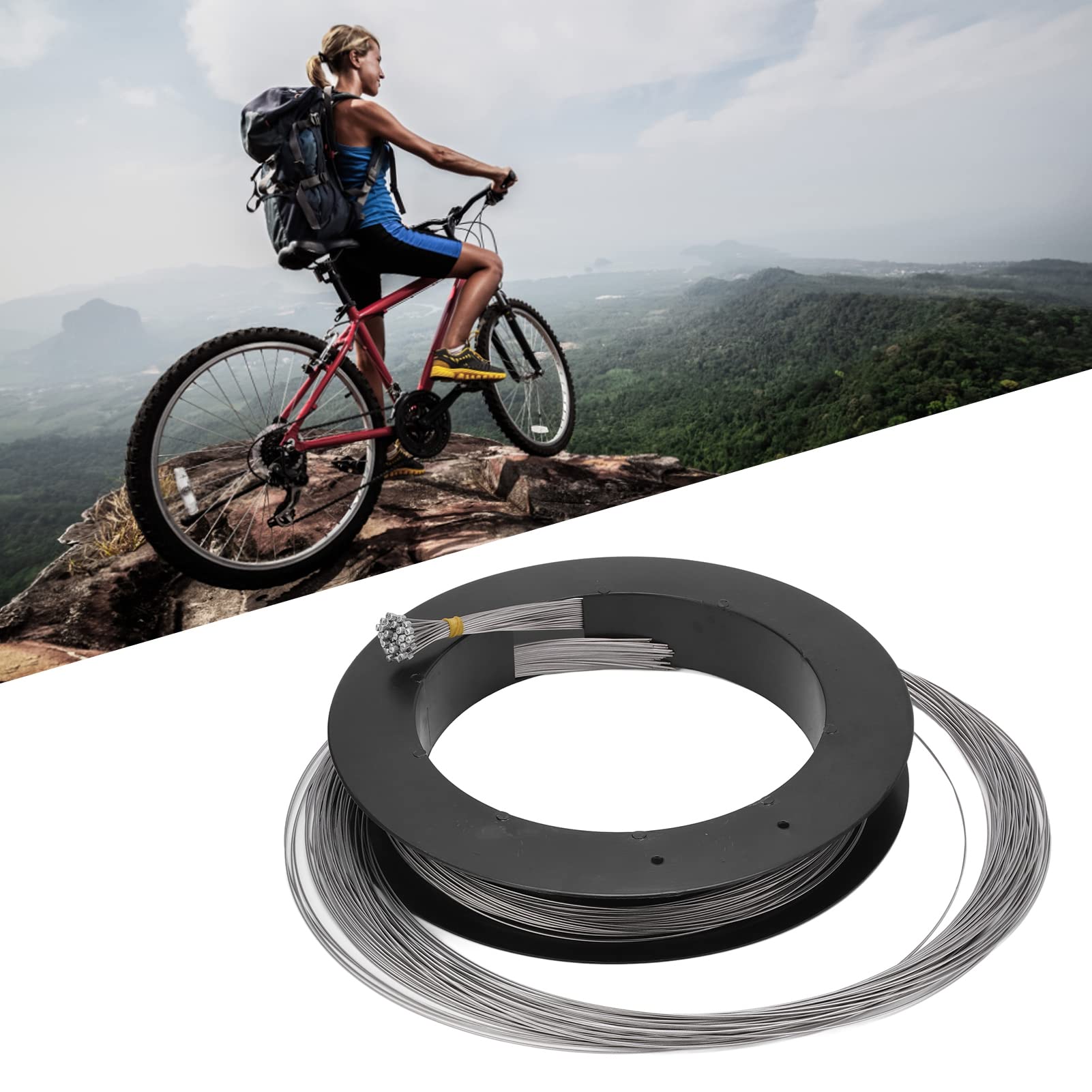 50pcs câble de Changement de Vitesse de vélo en Acier Inoxydable câble de dérailleur de vélo Fil intérieur pour vélo de Route de Montagne Durable Haute Performance 1,2 mm de