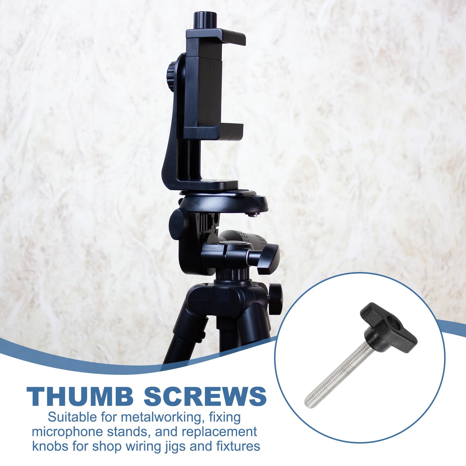 YELARXI Z- Shaped Thumb Screws 304 Stainless Steel Tee Wing Knobs Screws Clamping t Head - Image 4