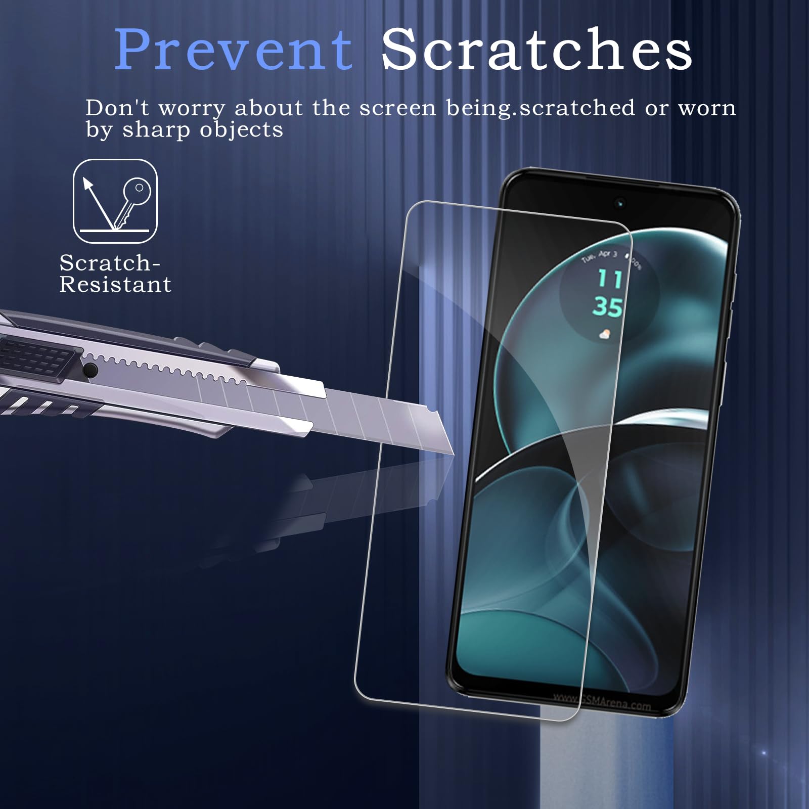 3D Panzerglas Für Motorola Moto G14 - 3er Pack, 9H Härte, Antibakteriell & Hüllenkompatibel