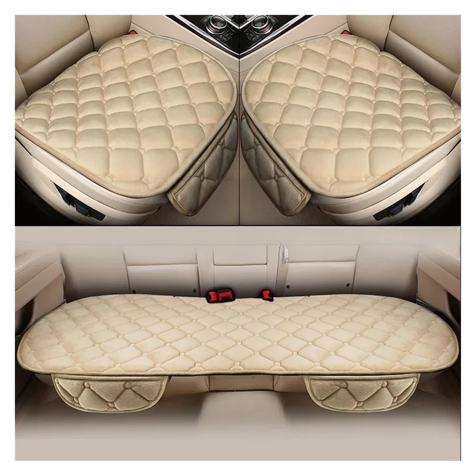Fundas Asiento Coche Protector Cojín, Funda Felpa, Universal, para Sedán, Hatchback, SUV, Otoño E Invierno Cubre Universal