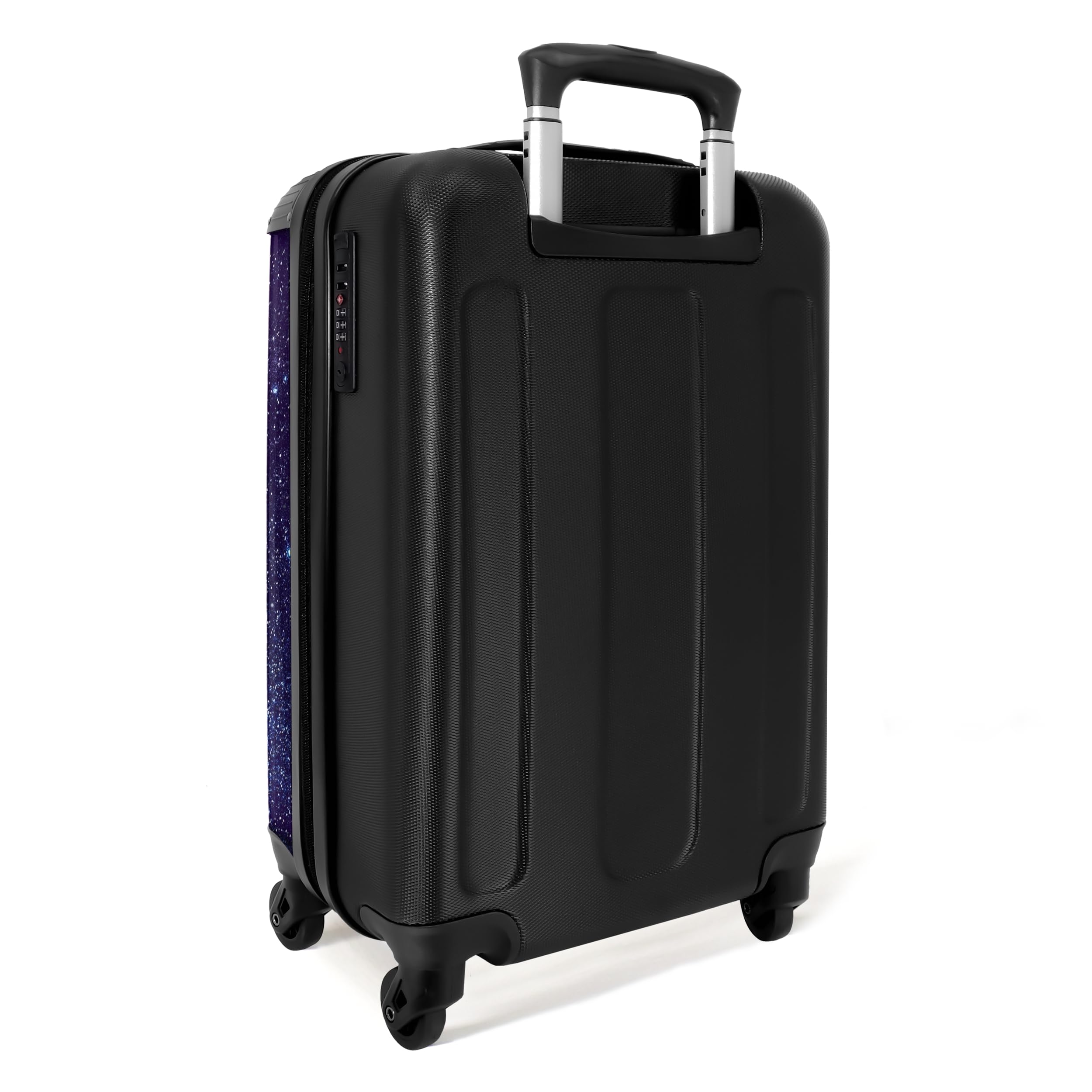 NoBoringSuitcases.com® Koffer Personalisiert, Kabinenkoffer 10kg - 55x40x20cm Handgepäck Trolley, Koffer Kinder - Kinder Trolley - Galaxie - Leicht - Koffer mit Namen
