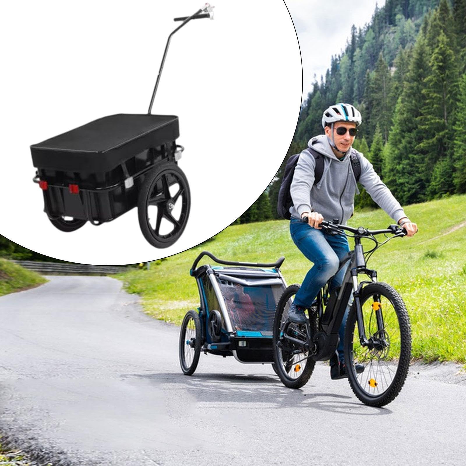 Remolque de Carga Desmontable para Bicicletas, Ideal para Compras Y Acampada.