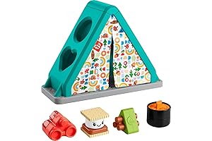 Fisher-Price Baby Nutria Developmental Toy: Shape Sorting Camping Tent Activity for Babies...