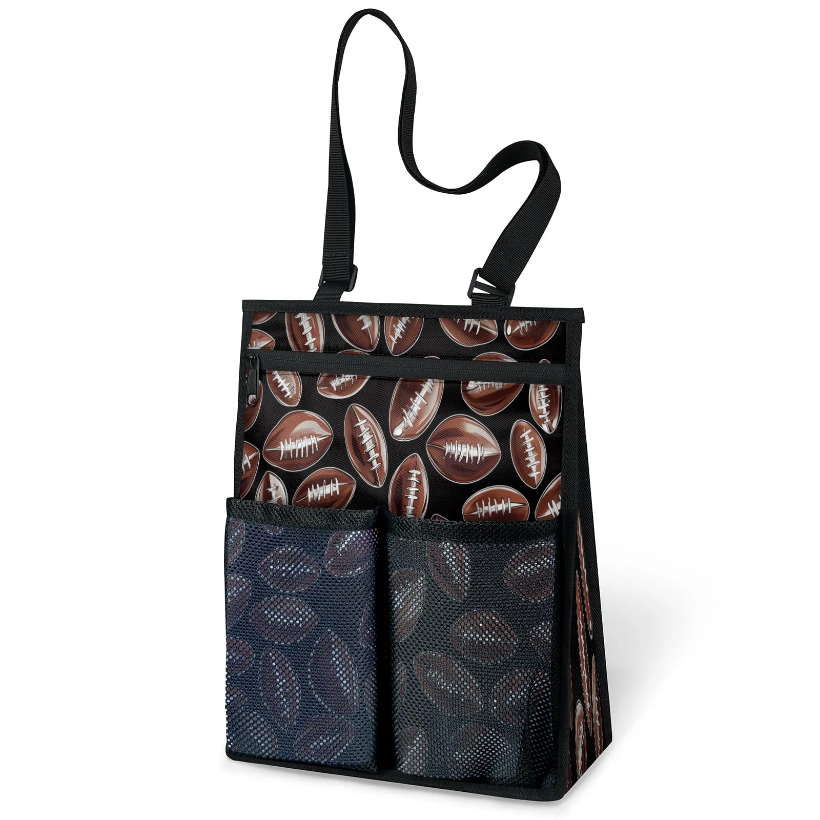 Ourtheme American Sports Football Portable Shower Bag for Travel Gym Camp Beach Tote Shower Caddy Bags Hanging Toiletry