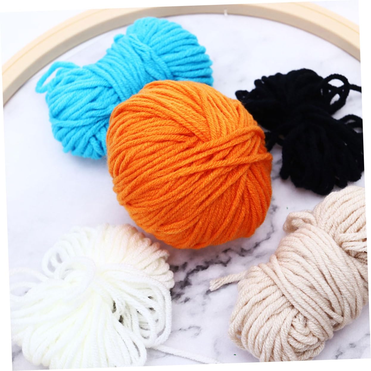 DOITOOL Kit de Base Cuadrada para Bordado con Punzón Set Diy para Principiantes Incluye Tijeras Hilos Colores Herramientas de Manualidades para Patrón Estilo Niña Pequeña