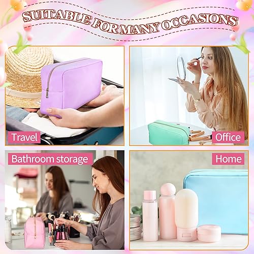 Miniatura 4 de Sweetude 6 bolsas de maquillaje de nailon para viaje, bolsa de nailon con cremallera, bolsa de cosméticos de nailon, bolsa organizadora de