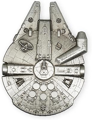 Star Wars Millennium Falcon Collector Metal Pin, 3 x 2 Inches | Official Lucasfilm Collectible, Rey Skywalker And Han Solo Vehicle | Enamel Pins For Backpacks, Jackets | Novelty Gifts And Accessories