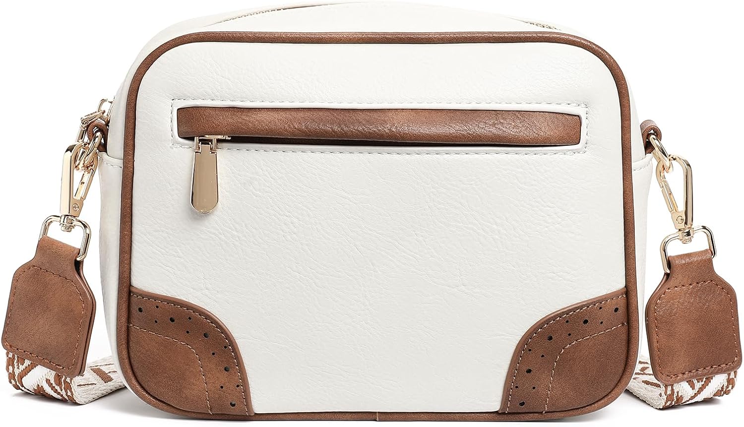 GAEKEAO Small Crossbody Bags for Women Vegan Leather Wide Strap Trendy Design Camera Bag Purse Shoulder Handbag Travel - Image 8